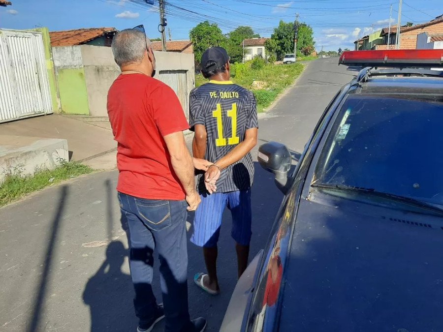 Suspeito de esfaquear ex-cunhado no pescoço foi preso em Timon, no Maranhão  (Foto: Divulgação/PC-MA)