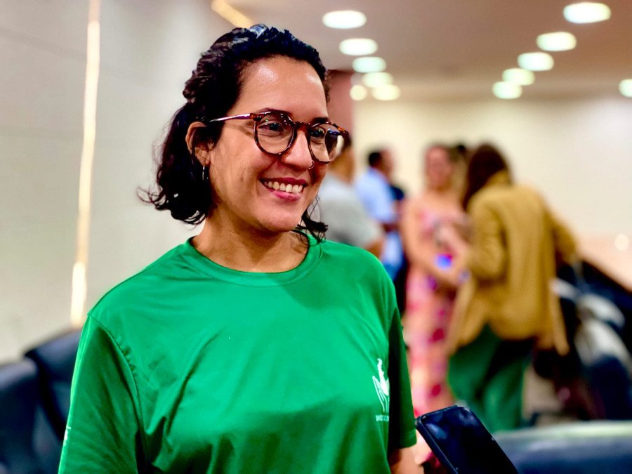 Perla Ribeiro, esteve na reunião e comentou sobre como o Naturatins atuará no Aquilomba Tocantins (Foto: Ascom/Sepot)