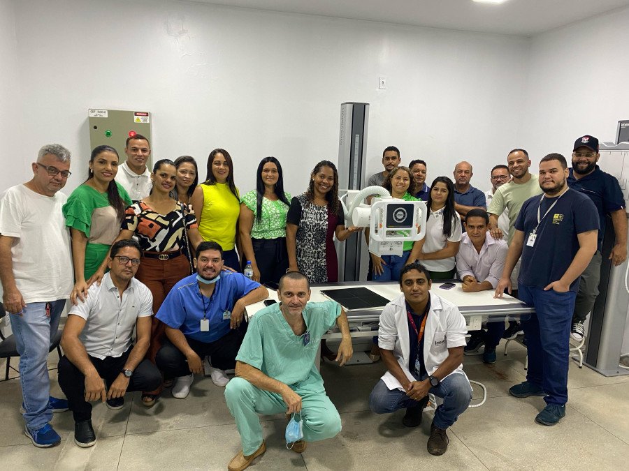 Equipes são treinadas para manuseio do novo equipamento instalado no hospital (Foto: Divulgação/SES-TO)