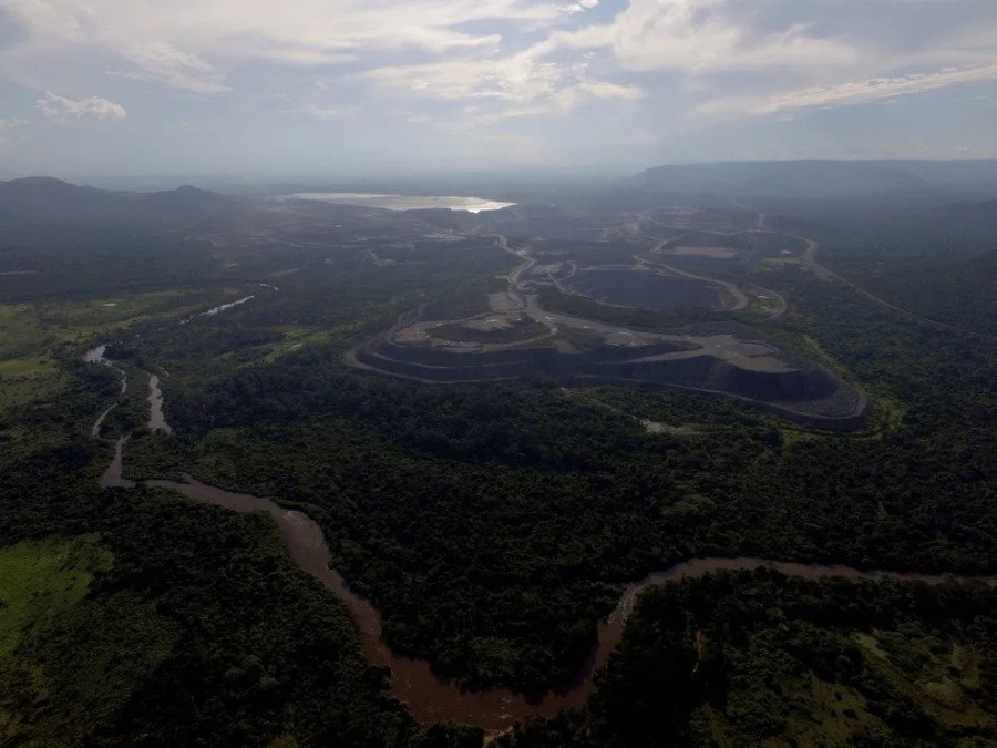 Vista aérea da Mina do Sossego, em Canaã dos Carajás-PA (Foto: Akira Onuma/O Liberal)