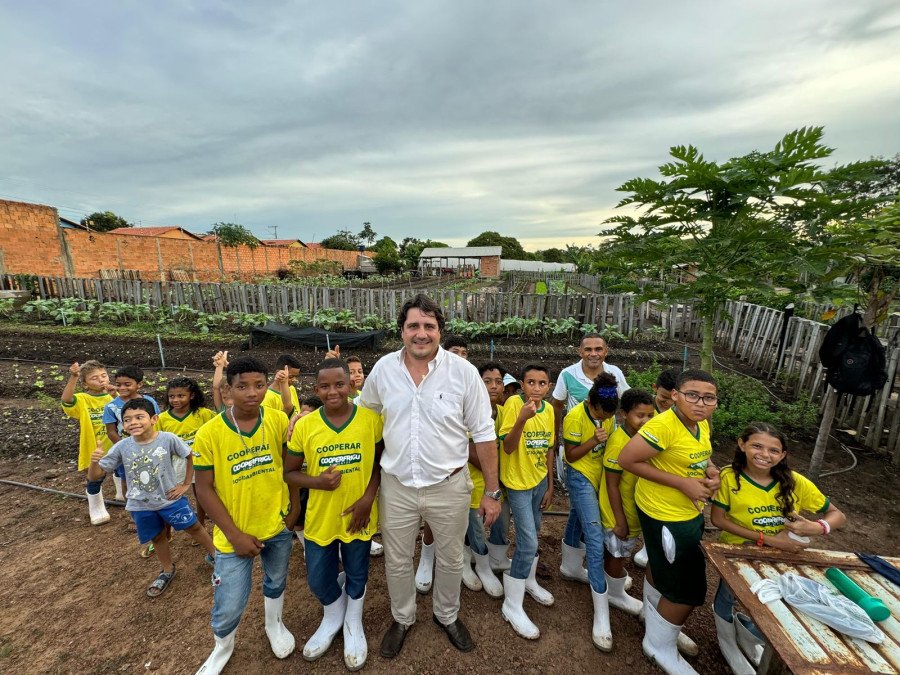 Semeando Solidariedade: Deputado Eduardo Fortes inspira crianças com Projeto Hortas Comunitárias (Foto: Divulgação)