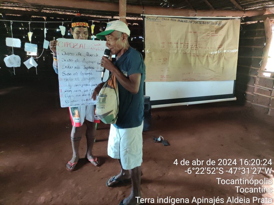 Evento contou com a participação de aproximadamente 120 indígenas de diversas aldeias do território Apinajé (Foto: Ruraltins)