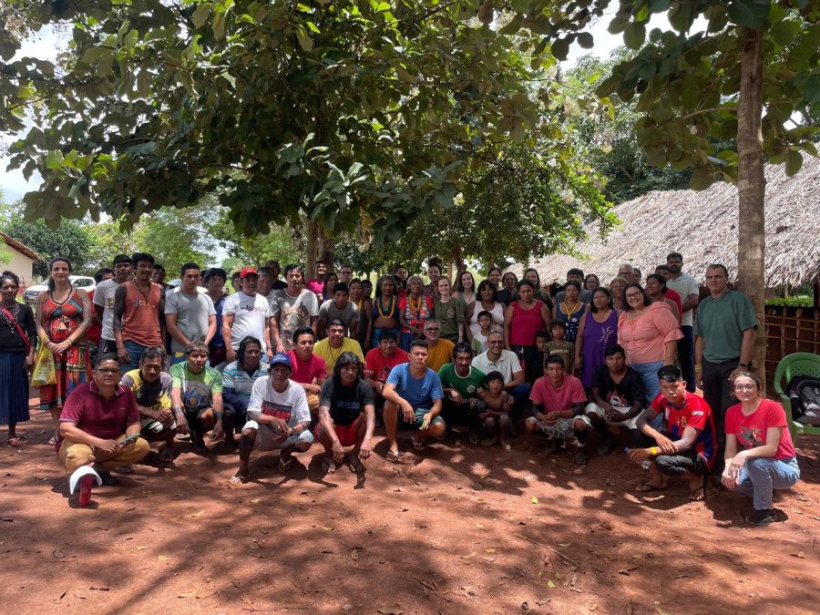 Participaram do Workshop indígenas e tecnicos do Ruraltins na aldeia Prata, território Apinajé (Foto: Ruraltins)