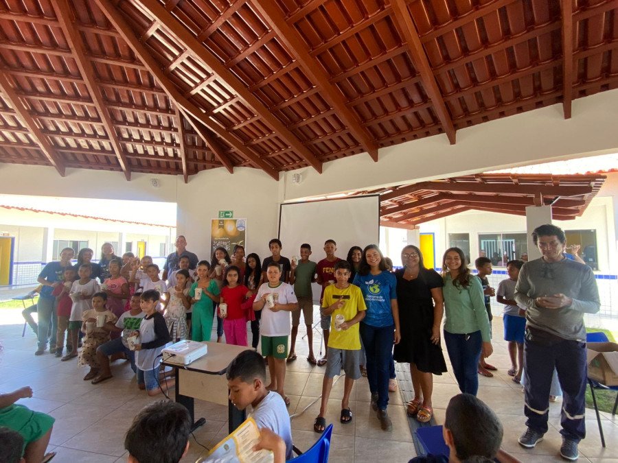 Palestra na escola municipal João Paulo Carneiro Rodrigues sobre: Biodiversidade e Prevenção aos Incêndios Florestais (Foto: Divulgação)