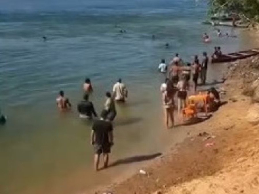 Adolescente morre após se afogar no Rio Tocantins, na orla de Praia Norte (Foto: Reprodução)