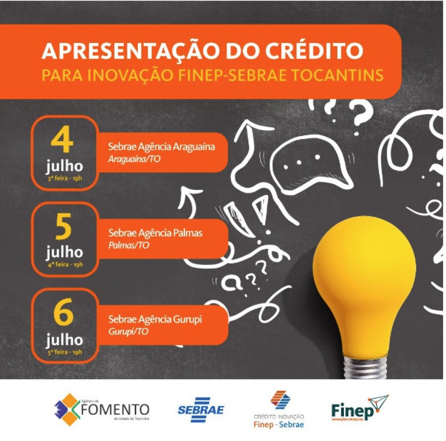 Sebrae Tocantins apresenta o Crédito Inovação Finep para os pequenos negócios (Foto: Divulgação)