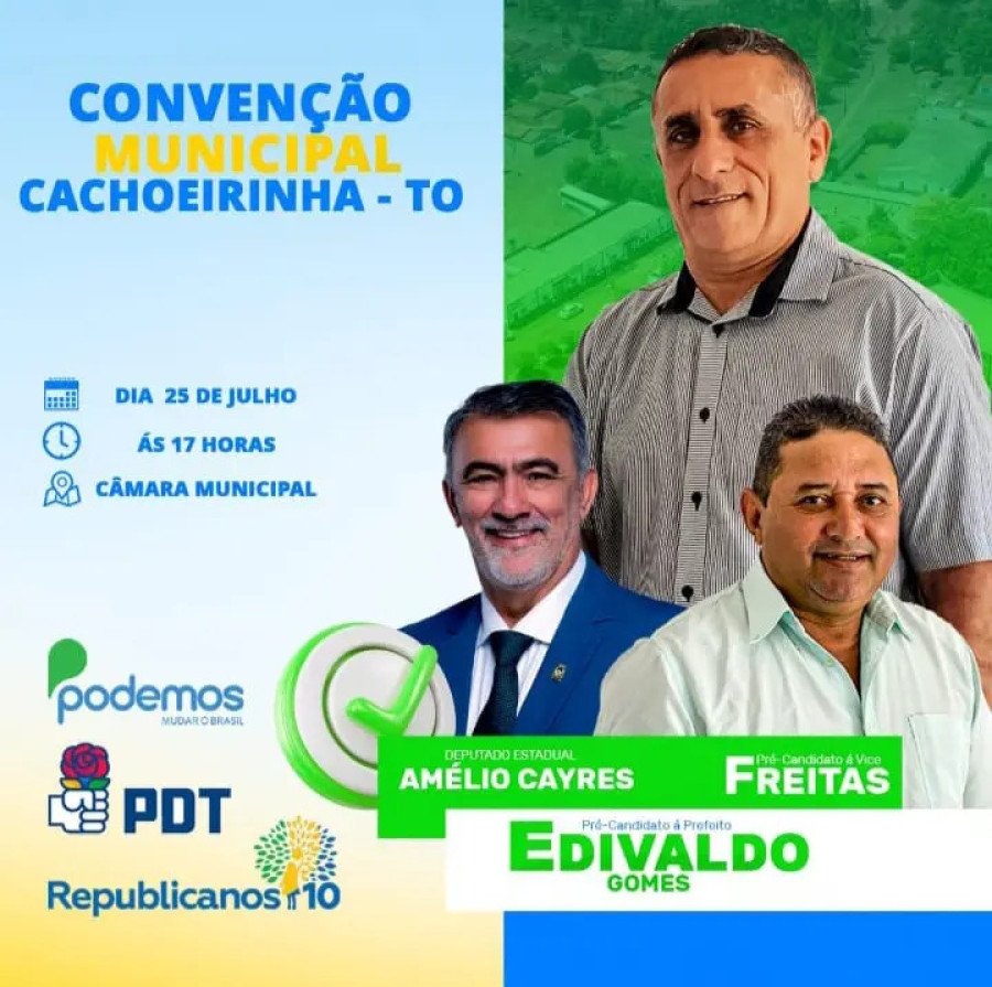 Três partidos marcam convenção para oficializar candidatura de Edivaldo Gomes como candidato a prefeito em Cachoeirinha (Foto: Divulgação)