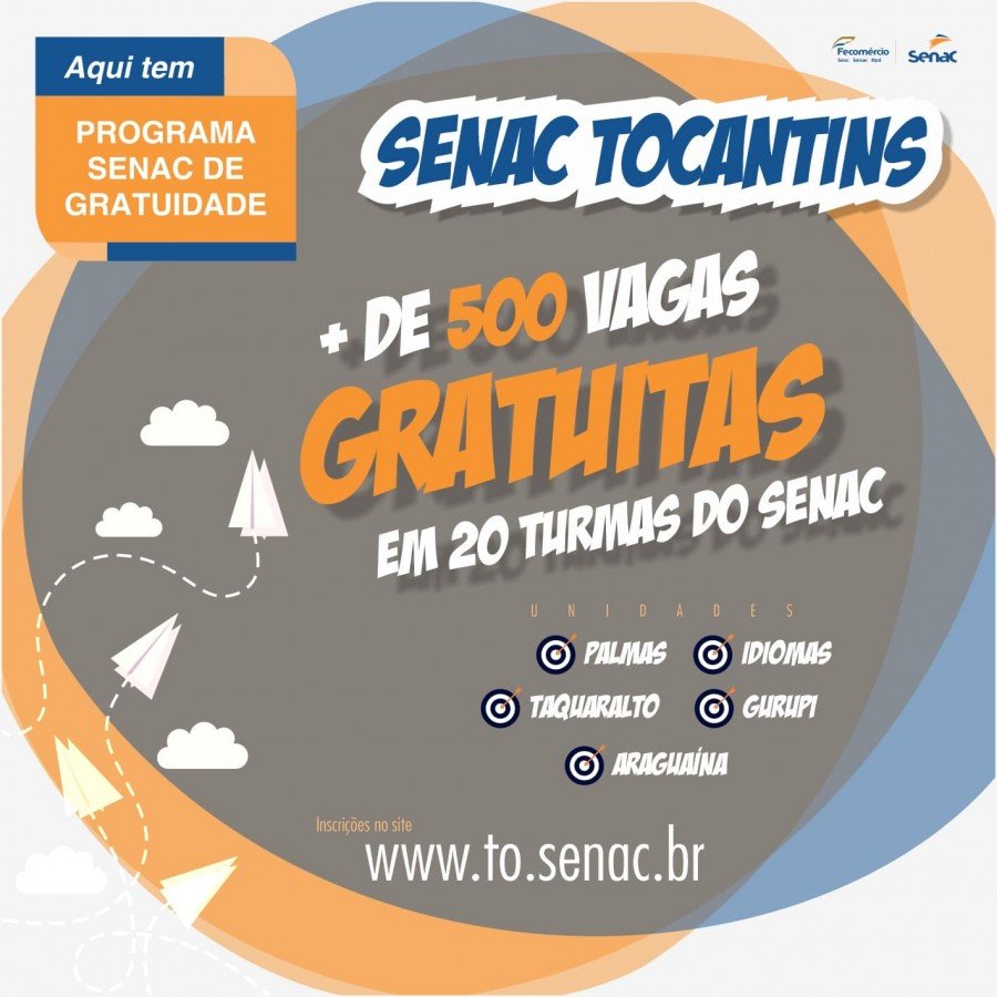 Senac Tocantins oferece cursos com mais de 500 vagas gratuitas (Foto: DivulgaÃ§Ã£o/SENAC-TO)