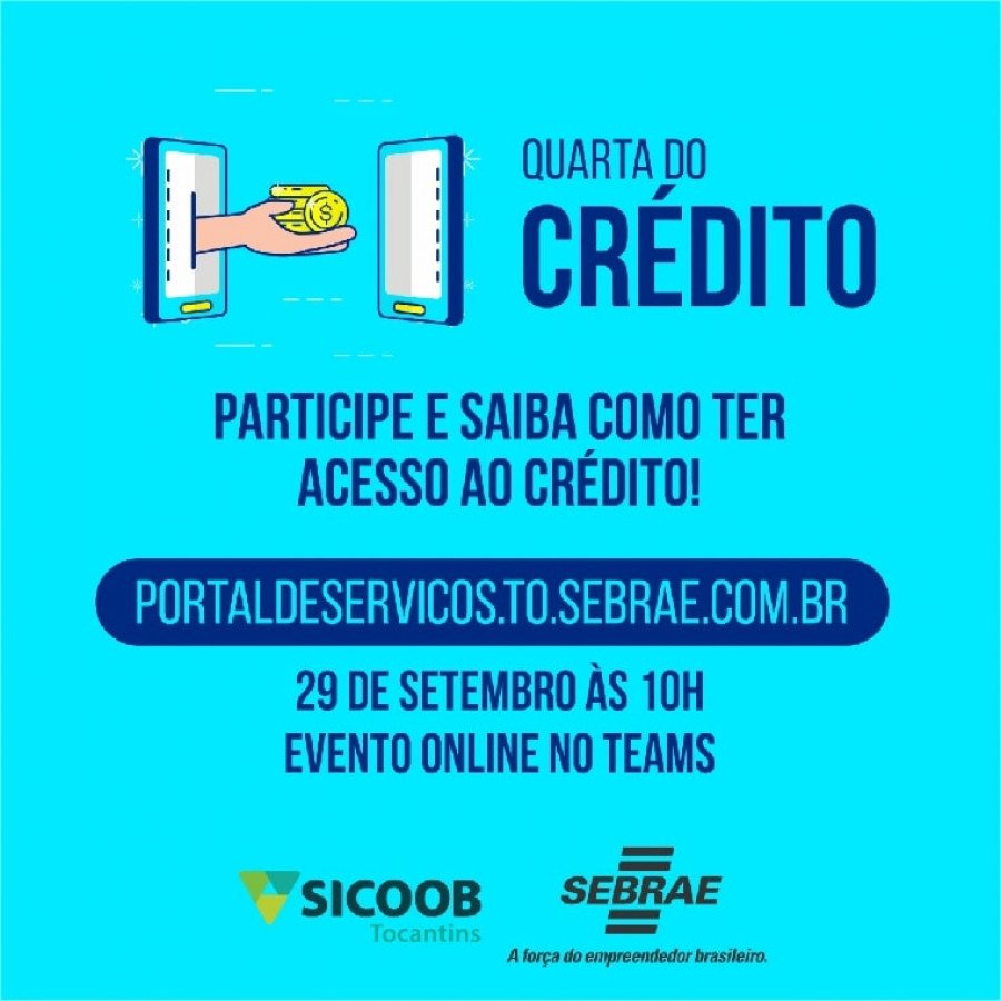 Quarta do Crédito é realizada pelo Sebrae Tocantins, em parceria com o SICOOB (Foto: Divulgação/Sebrae)