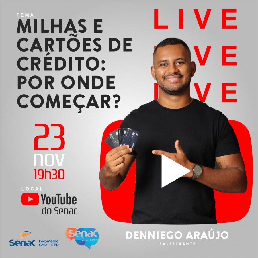 Senac Palmas oferece a oportunidade que faltava, com live gratuita sobre como usar milhas para viajar (Foto: Divulgação/Senac)