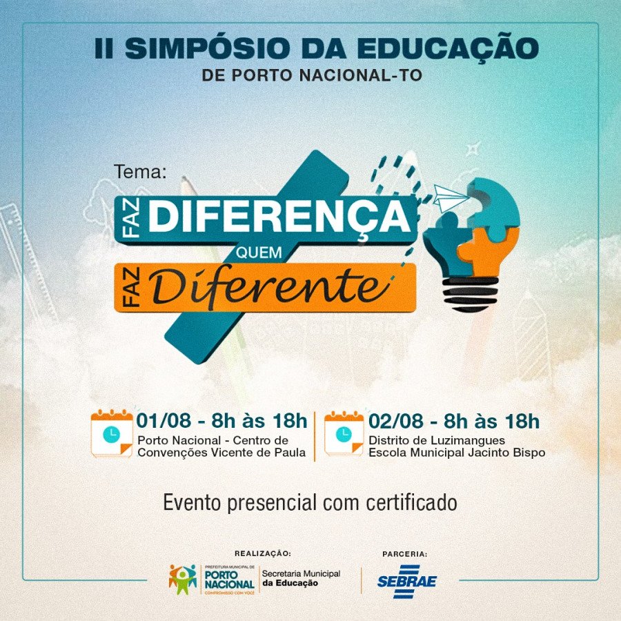Gestores e educadores da rede municipal de Porto Nacional participam nesta segunda-feira, 1°, do II Simpósio da Educação ( Foto: Sebrae)