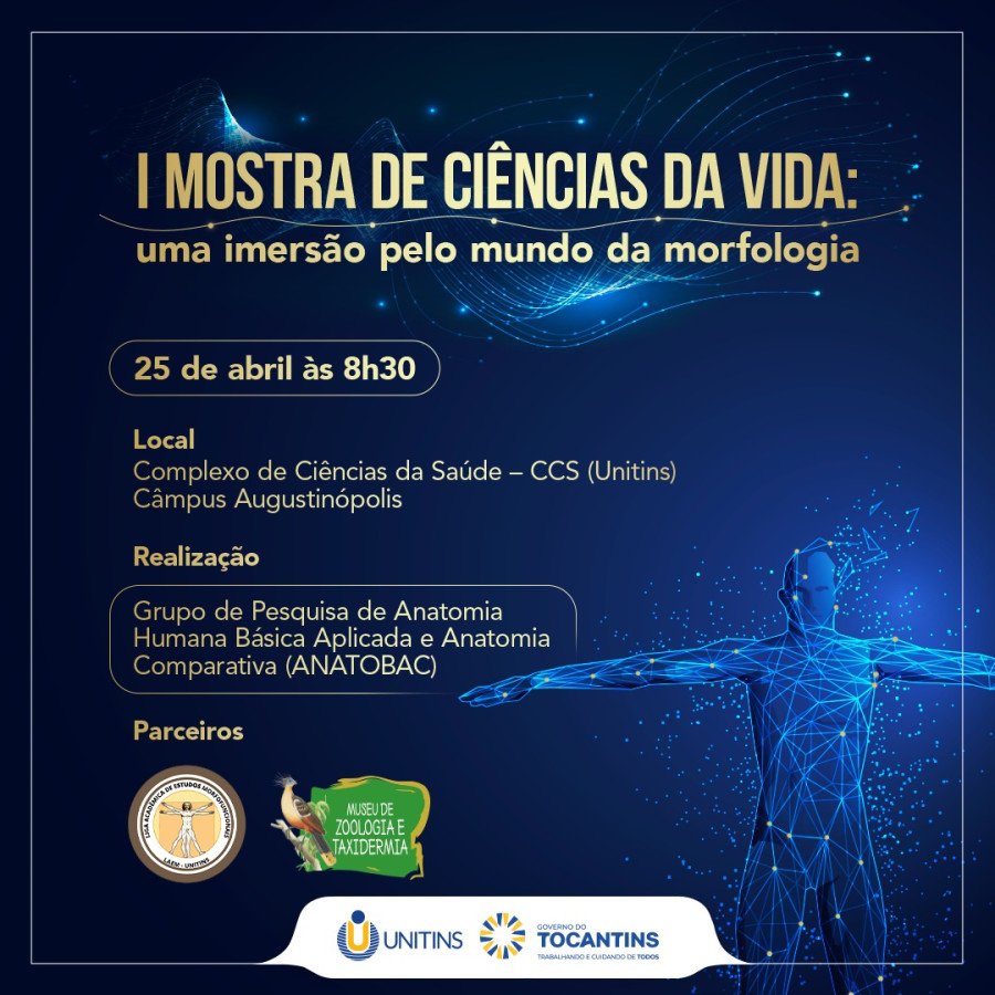 Unitins Câmpus Augustinópolis promove Mostra de Ciências da Vida com exposição de peças humanas e animais taxidermizados