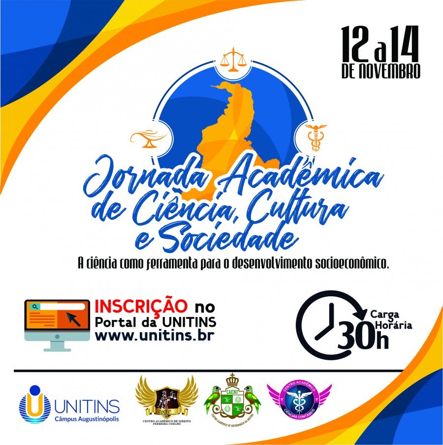 Jornada AcadÃªmica de CiÃªncia, Cultura e Sociedade acontece de 12 a 14 de novembro