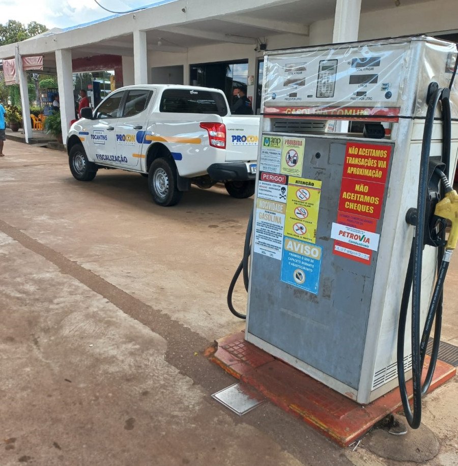 Postos de combustíveis devem informar o percentual de diferença de imediato (Foto: Procon/Governo do Tocantins)
