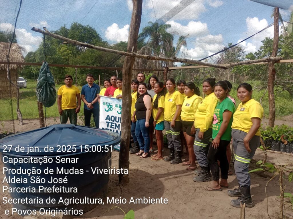 TOCANTINÓPOLIS: Prefeitura promove curso de viveirista na Aldeia São José em parceria com Senar