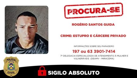 Polícia Civil procura foragido por estupro e cárcere privado em campus universitário de Miracema
