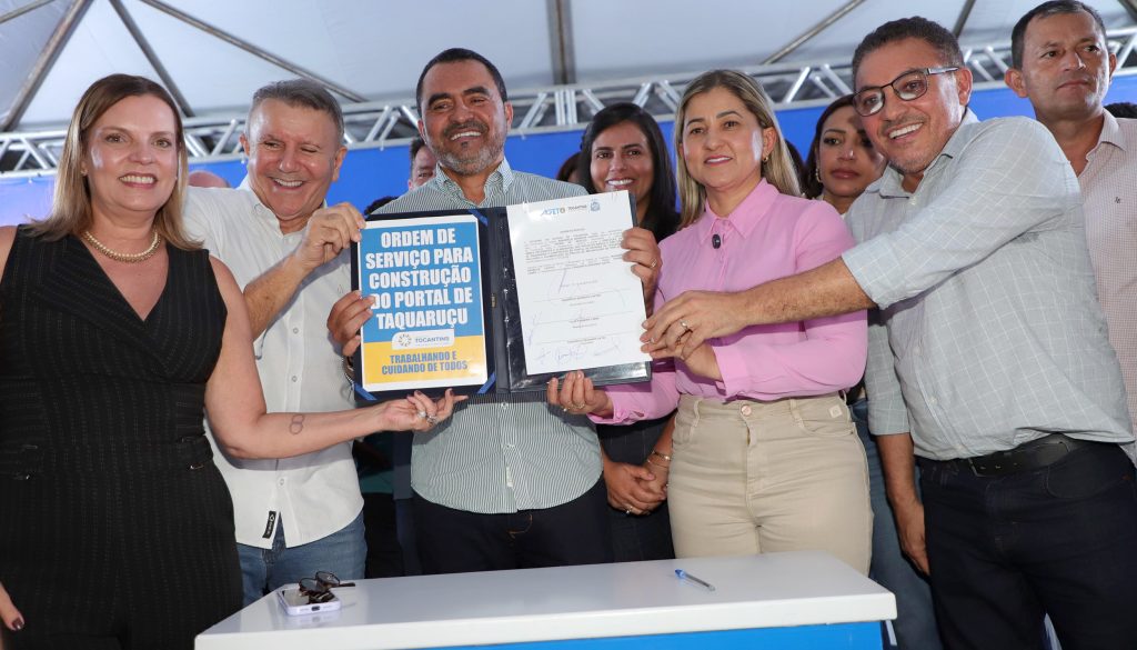Governador Wanderlei Barbosa autoriza portal e pavimentação no acesso a Taquaruçu