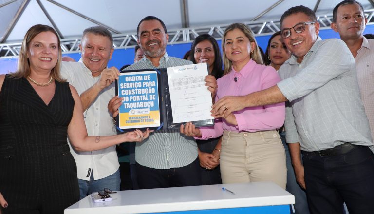 Governador Wanderlei Barbosa autoriza portal e pavimentação no acesso a Taquaruçu