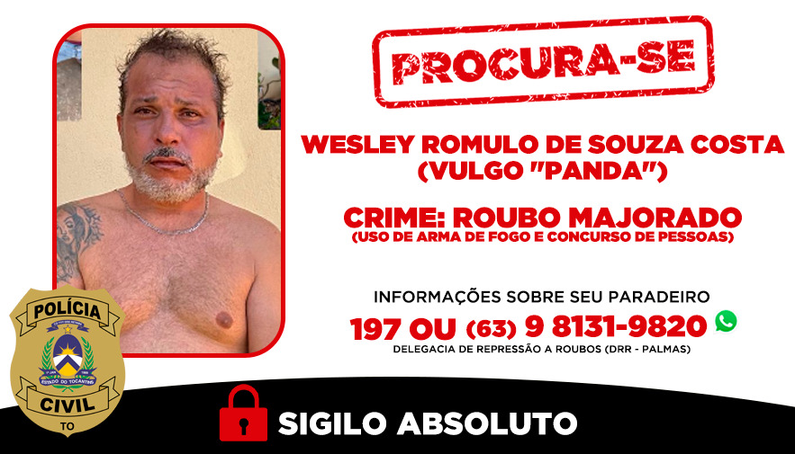 Polícia Civil deflagra Operação Gold e caça suspeito de roubo milionário com arma de fogo em Palmas