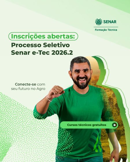 Senar Tocantins abre inscrições para cursos técnicos em três municípios