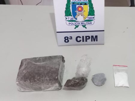 PM intercepta passageira de ônibus com quase 1 kg de drogas vindo de Goiânia em Paranã