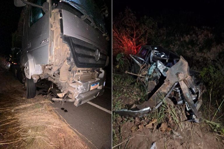 AXIXÁ: Motorista de carro de passeio morre em acidente com carreta na TO-201