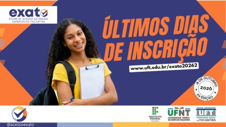 Inscrição para o Exato 2026 – 2ª edição termina na próxima quarta (9); prova no Bico será aplicada em Araguatins, Augustinópolis e Tocantinópolis